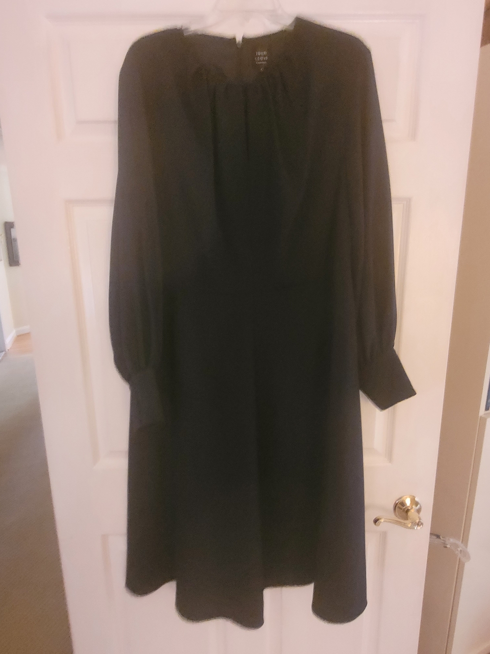 John Lewis UK Navy Long Sleeve A-Line Dress